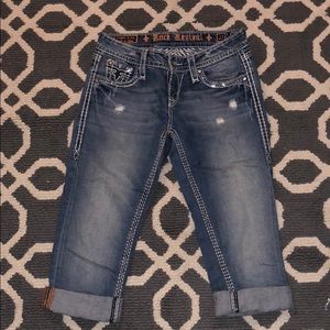 Rock revival cropped jeans
